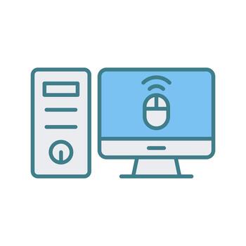 Desktop Computer Vector Icon