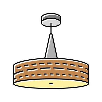 interior lamp ceiling color icon vector illustration