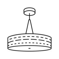 interior lamp ceiling line icon vector illustration