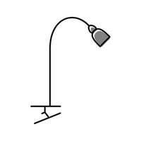 flexible mesa lámpara color icono vector ilustración