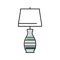 room table lamp color icon vector illustration