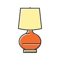 furniture table lamp color icon vector illustration