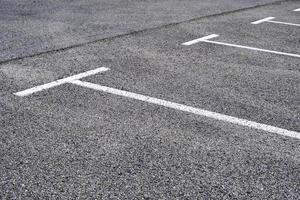 Parking lines on the asphalt photo