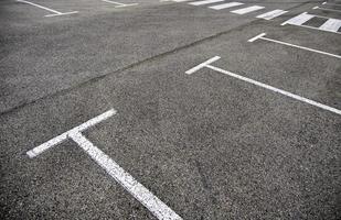 Parking lines on the asphalt photo