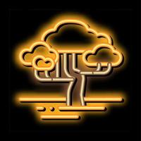 Savanna Tree neon glow icon illustration vector