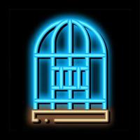 Parrot Cage neon glow icon illustration vector