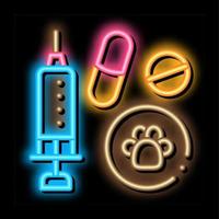 Pet Medicaments neon glow icon illustration vector