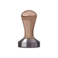 cappuccino tamper coffee cartoon vector illustration