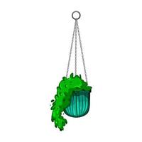 pot hanging planter cartoon vector illustration