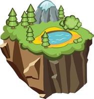 Set of Level Maps Assets. GUI map screen. Forest , winter, summer. Forest game elements. Game map for casual game. vector