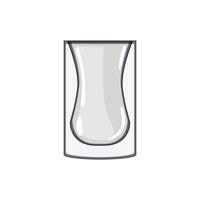 espresso coffee glass cartoon vector illustration