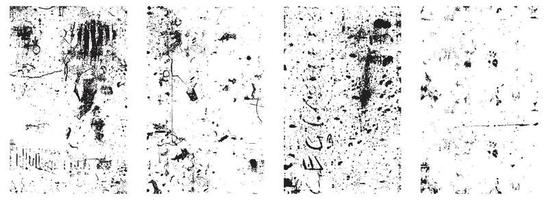 Set of Black and White Grunge Vector Backgrounds with Splatter and Scratch Effects. EPS 10