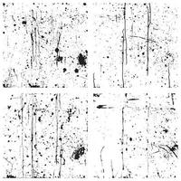 conjunto de negro y blanco afligido vector texturas grunge antecedentes y superposiciones eps 10