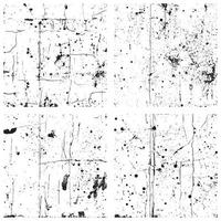 Set of Black and White Distressed Vector Textures. Grunge Backgrounds and Overlays. EPS 10