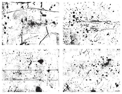 Set of Grunge Distressed Textures. Black and White Vector Backgrounds. EPS 10