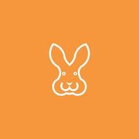 Rabbit Line Art. Simple Minimalist Logo Design Inspiration. Vector Illustration.