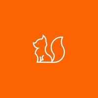 Fox Line Art. Simple Minimalist Logo Design Inspiration. Vector Illustration.