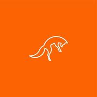 Fox Line Art. Simple Minimalist Logo Design Inspiration. Vector Illustration.