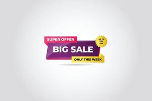 Webbig sale banner in flat design illustration vector