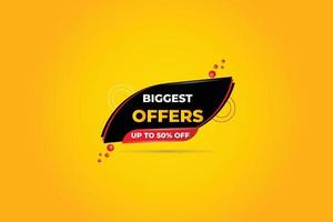 Big sale offer template with discount coupon in 3d style illustration vector