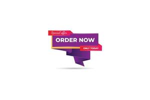 order now banner illustration vector