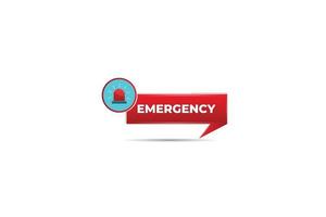 Free vector modern emergency word concept with flat design illustrtion