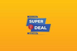 super deal banner template design illustration vector