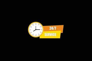 24-7 service concept illustration vector