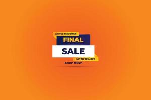 Final sale yellow with offer details illustration vector