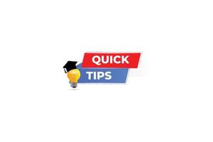 quick tips illustration vector