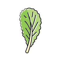 mustard greens salad food color icon vector illustration