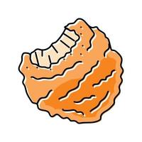 nugget chicken fried color icon vector illustration