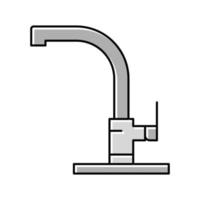 steel faucet water color icon vector illustration