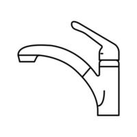 bathroom faucet water line icon vector illustration