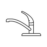 wash faucet water line icon vector illustration