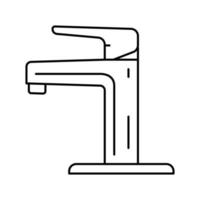 chrome faucet water line icon vector illustration