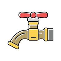 metal faucet water color icon vector illustration