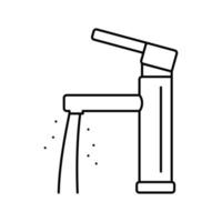 flow faucet water line icon vector illustration