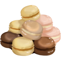 stack van bruin macaron png