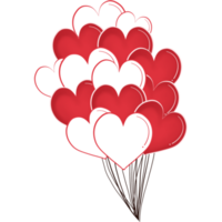 Valentinstag Tag rot und Weiß Herz gestalten Luftballons png