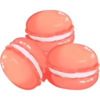 Stack of peach macaron png