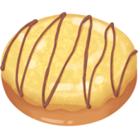 Donut topping with cream illustration png