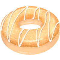 Donut top white glaze illustration png
