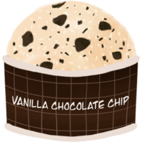 Vanille Schokolade Chip Eis Sahne Illustration png