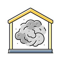polvo hogar color icono vector ilustración