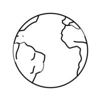 atlantic ocean map line icon vector illustration