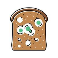 bread rotten food color icon vector illustration