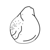 pear rotten food line icon vector illustration