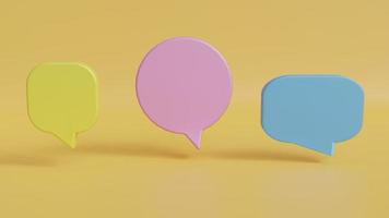 Speech bubbles.Blank 3D text bubbles for business design, discussion, topic clarifications, notifications and explain expanded content. 3D illustration photo