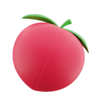 3d pêssego fruta png